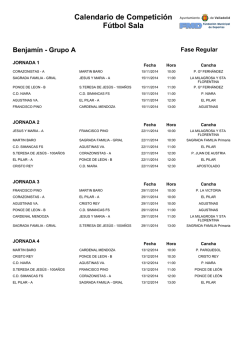 Calendario de Competici&oacute;n F&uacute;tbol Sala