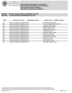 Proclamaci&oacute;n provisional de candidatos - UPV