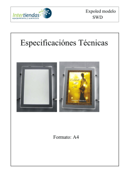 Especificaciones t&eacute;cnicas expoled - Intertiendas