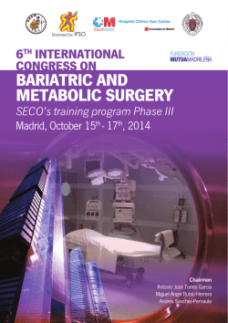 bariatric and metabolic surgery - Asociaci&oacute;n Espa&ntilde;ola de Cirujanos