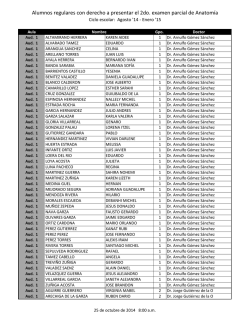 Listas distribuci&oacute;n de aulas 2&deg; Examen Parcial Curso Regular