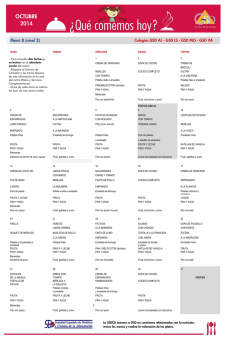 MENU OCTUBRE MEN&Uacute; 8 mad al - Gredos San Diego