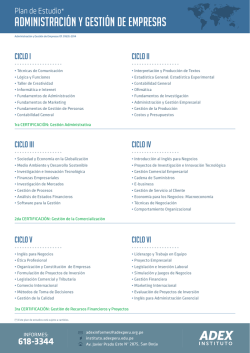 administraci&oacute;n y gesti&oacute;n de empresas - Instituto ADEX