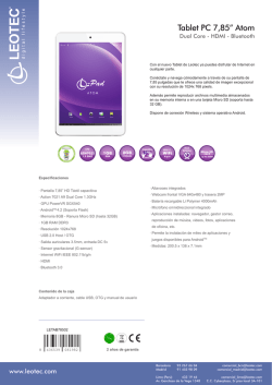 Tablet PC 7,85&rdquo; Atom - Leotec