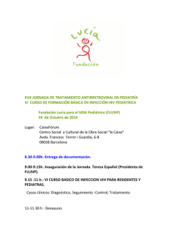 XVII JORNADA DE TRATAMIENTO ANTIRRETROVIRAL EN