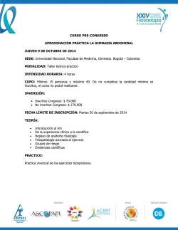 CURSO PRE-CONGRESO APROXIMACI&Oacute;N PR&Aacute;CTICA LA - Ascofi