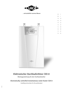 Elektronischer Durchlauferhitzer CEX-U - Kama
