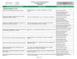 Directorio de Asociaciones Religiosas por Entidad Federativa