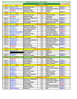TORNEO DE COPA 2014 RAMA VARONIL JORNADA 1