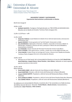 Encuentro Turismo y Gastronom&iacute;a. Experiencias Gastron&oacute;micas