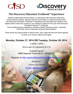 ! The!Discovery!Education!Techbook&trade;!Experience! - Garland