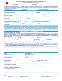 Formulario de reclamos seguro salud y accidentes - asesuisa
