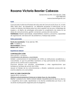 Roxana Victoria Besnier Cabezas - Roxana Besnier