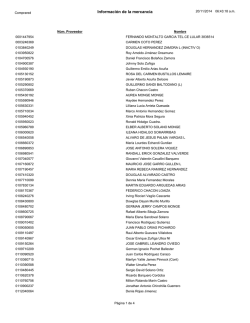 Informaci&oacute;n de la mercanc&iacute;a