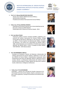 Consejo Acad&eacute;mico - Instituto Internacional de Ciencias Pol&iacute;ticas