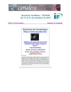 para descargar la Cartelera Semanal - Instituto de F&iacute;sica - UNAM