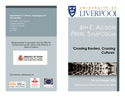 6TH E. ALLISON PEERS SYMPOSIUM - University of Liverpool