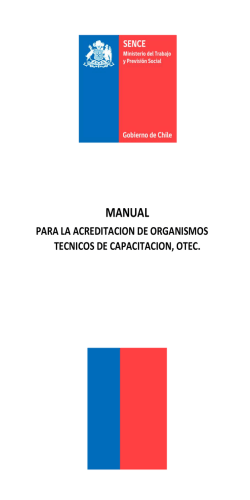 Manual para la acreditaci&oacute;n de Organismos T&eacute;cnicos de - Sence
