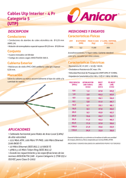Cables Utp Interior - 4 Pr Categor&iacute;a 5 (UTP)