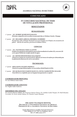 COMUNICADO - Asamblea Nacional de Rectores