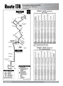 Route 178 Huntington Beach to Irvine via Adams Ave / Birch St