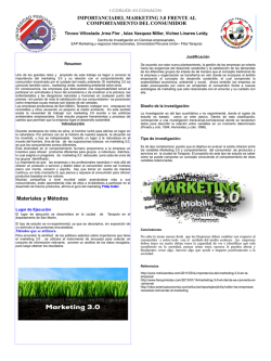 .Materiales y M&eacute;todos IMPORTANCIADEL MARKETING 3.0