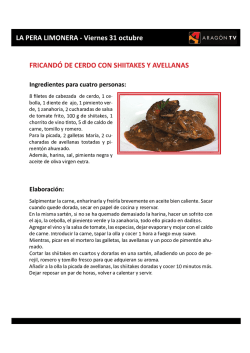 8 filetes de cabezada de cerdo, 1 ce chorrito de vino Ɵnto, 5 dl de