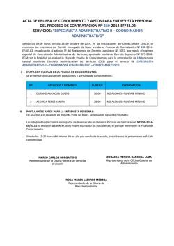 acta de prueba de conocimiento y aptos para entrevista personal