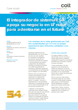 El integrador de sistemas S-4 apoya su negocio - Colt IT Services