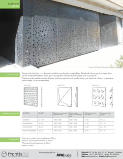 Laminares Especificaciones Acabados Descripcion - frontis3d