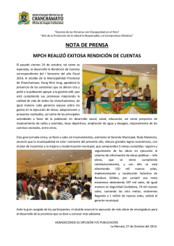 Leer m&aacute;s - municipalidad provincial de chanchamayo