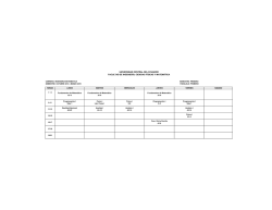 Horarios Ingenier&iacute;a en Matem&aacute;tica Semestre Octubre 2014