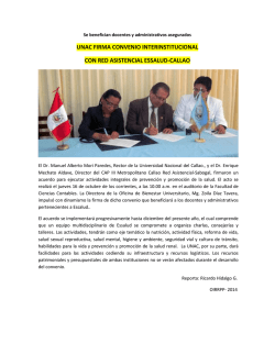 unac firma convenio interinstitucional con red asistencial essalud