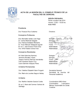ACTA DE LA SESi&Oacute;N DEL H. CONSEJO T&Eacute;CNICO DE LA