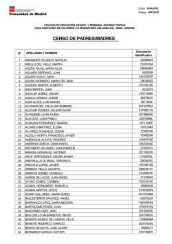 CENSO DE PADRES/MADRES - Colegio Antonio Font&aacute;n