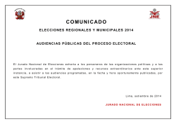 audiencia 30102014_1115am - JNE - Jurado Nacional de Elecciones