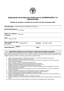 Consultor/a Nacional en Sistematizaci&oacute;n de Procesos