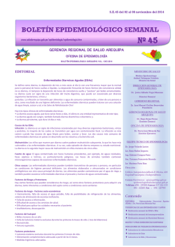 Ultimo boletin Epidemiologico DISA - Gerencia Regional de Salud