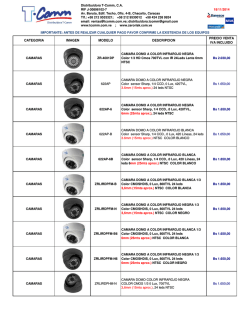 LISTA DE PRODUCTOS DISTRIBUIDORA T-COMM - Caracas