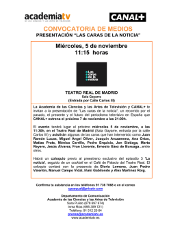 ŀ CONVOCATORIA DE MEDIOS