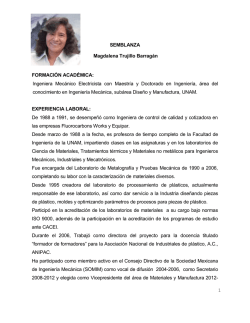 C U R R I C U L U M   V I T A E - P&aacute;ginas Personales UNAM