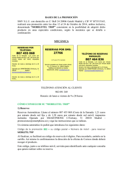 BASES DE LA PROMOCI&Oacute;N SMV SLU con domicilio en - El Mundo
