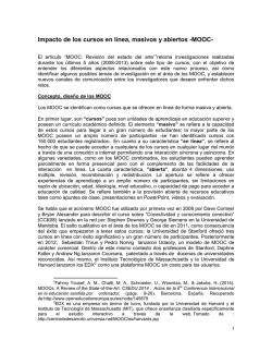 Impacto de los cursos en l&iacute;nea, masivos y abiertos -MOOC- - Ascun