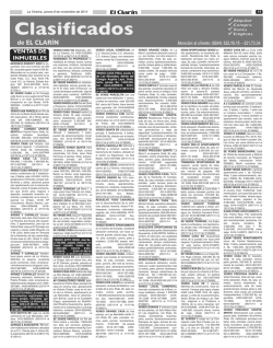 Clasificados Diario El Clarin de La Victoria Jueves 06 de Noviembre