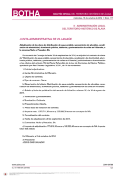 JUNTA ADMINISTRATIVA DE VILLANA&Ntilde;E - Diputaci&oacute;n Foral de &Aacute;lava