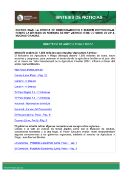 b-sintesis - Ministerio de Agricultura