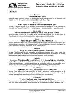 Resumen diario de noticias - UAM. Comunicaci&oacute;n Social