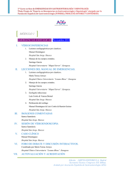 1&ordm; Curso on-line de EMERGENCIAS EN GASTROENTEROLOG&Iacute;A Y