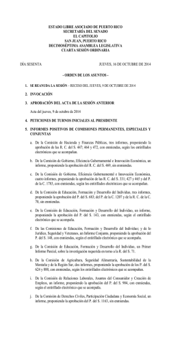 estado libre asociado de puerto rico secretar&iacute;a del senado el