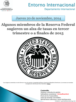 Entorno Internacional - Banco Central de la Rep&uacute;blica Dominicana